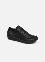 Clarks Damen Leder-Sneaker, schwarz