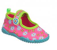 Playshoes Baby Aquaschuhe mit UV-Schutz BLUMEN  pink Gr. 18/19 Mädchen Baby