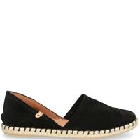 Verbenas Veloursleder Espadrille schwarz