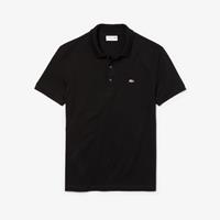 Heren Lacoste Slim-Fit Stretch Piqué Poloshirt in Zwart