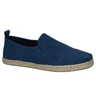 TOMS Deconstructed alpargate rope navy washed canvas blauw