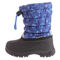 Playshoes snowboots koord graafmachine blauw