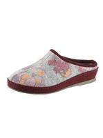 Schawos Pantoffels, bordeaux geprint