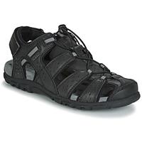 Geox Herren Sandale MEBC, schwarz