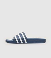 Adidas Badesandale "Adilette", strrapazierfähig, Logostreifen, vorgeformtes Fußbett, für Herren, blau/weiß, 42, 42