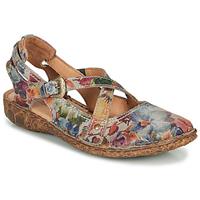 Josef Seibel Sandalen "Rosalie", Leder, Blumenmuster, für Damen, 760 GRAPHIT