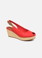 Damen Tommy Hilfiger Klassische Sandalen rot ICONIC ELBA SLING BAC...