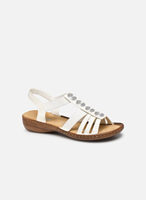 Damen Rieker Klassische Sandalen weiss