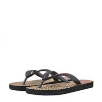 Sallie teenslippers zwart/panterprint