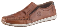 Rieker Instappers Slip-on sneaker, instapschoen, loafer met geperforeerde bovenkant