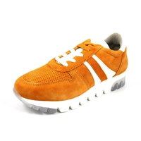 Tamaris Sneaker, hoch, Schnürschuh, Veloursleder, Fersenkappe und Zunge im Kontrast-Ton, für Damen, 603 ORANGE