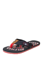 TOMMY HILFIGER »ESSENTIAL TH BEACH SANDAL« Zehentrenner mit Logo Print