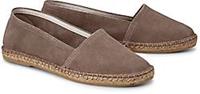, Velours-Espadrille in taupe, Espadrilles für Damen