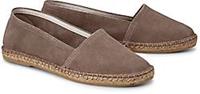 , Velours-Espadrille in taupe, Espadrilles für Damen