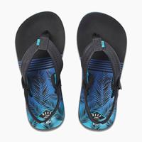 Reef Little Ahi teenslippers zwart/blauw