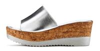Lascana Slippers Zomerschuh, Mule, sandaal, open schoen van leer met sleehak