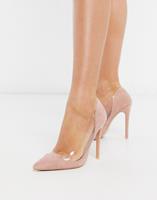 Missguided Frauen Pumps Perspex Trim Court in rosa