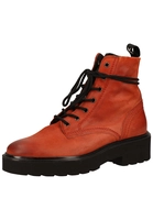 Paul Green Schnürboots, Nubukleder, für Damen, pumpkin/schwarz