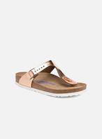 Birkenstock »GIZEH« Zehentrenner aus Leder, in Glanz-Optik