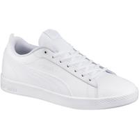 PUMA Smash v2 leren sportschoenen voor Dames, Wit, Maat 40,5