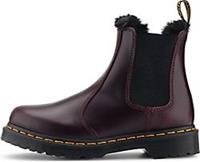 Dr. Martens Leer 2976 Leonore Imitatiebont Gevoerde Chelsea Laarzen Dames in Rood