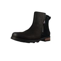 Damen Leder Stiefelette Emelie Zip Bootie Black Schwarz NL3502-010 Ankle Boots schwarz Damen 