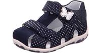 Superfit Baby Sandalen FANNI WMS Weite M4 für Mädchen, Schmetterlinge dunkelblau Mädchen 