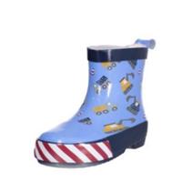 Playshoes Rubberen laars halve voorraad bouwplaats blauw