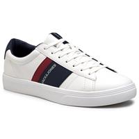 jack&jones Jack & Jones - Sneakers van imitatieleer met gestreept logo in wit