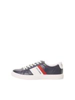 Jack & jones Imitatieleren Contrastkleurige Sneakers Heren Blauw