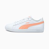 Puma Smash v2 leren sportschoenen voor Dames, Wit/Zwart