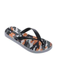 Ipanema Classic Kids teenslippers met printopdruk grijs/zwart/oranje