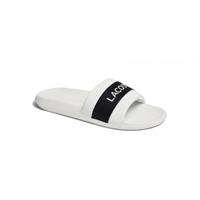 LACOSTE Herren Badesandalen - Croco Slide 0721 1 CMA, Slipper Pantoletten weiß Herren 