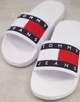 Tommy Jeans , Badelatsche  Flag Pool Slide in weiß, Sandalen für Herren