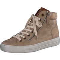 Paul Green R.nubuk/w.kid Alpaca/cognac Sneakers High beige Damen 