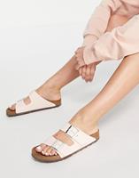 Birkenstock Arizona - Veganvriendelijke platte sandalen in lichtroze