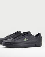 Lacoste Herren-Sneakers POWERCOURT aus poliertem Leder - Black 