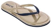 Beco teenslippers dames EVA beige/blauw 