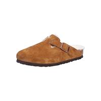 BIRKENSTOCK Boston Shearling  Veloursleder Pantoletten normal braun 