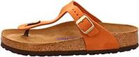 Birkenstock , Gizeh Sfb Nubuck - Zehentrenner in orange, Sandalen für Damen