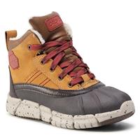 Geox J Flexyper B Abx D J049XD 0CL54 C6361 S Lt Brown/Dk Red