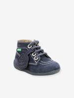 KICKERS Leren laarsjes jongensbaby Bonzip 2  1e stapjes marineblauw