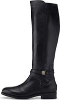 Tommy Hilfiger , Langschaftstiefel Th Hardware On Belt Longboot in schwarz, Stiefel für Damen