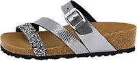 Lico , Pantolette Natural Glitter in mittelgrau, Sandalen für Damen