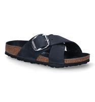 Birkenstock , Pantolette Siena Big Buckle Fl in schwarz, Sandalen für Damen