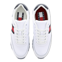 Tommy Jeans Sneaker TOMMY JEANS LEATHER RUNNER, mit kontrastfarbener Fersenkappe