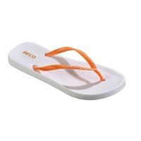 Beco teenslippers dames EVA/PVC wit/oranje 