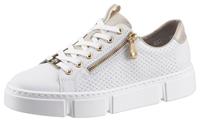 Rieker Plateausneakers met goudkleurige details, vrijetijdsschoen, lage schoen, veterschoen