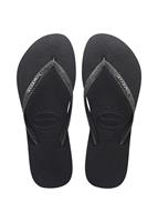 Havaianas Slim Glitter II Black/Dark grey multi zwart 