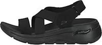 Skechers - Maat 39 - Go Walk Arch Fit Sandal - Tre Dames Sandalen - Zwart